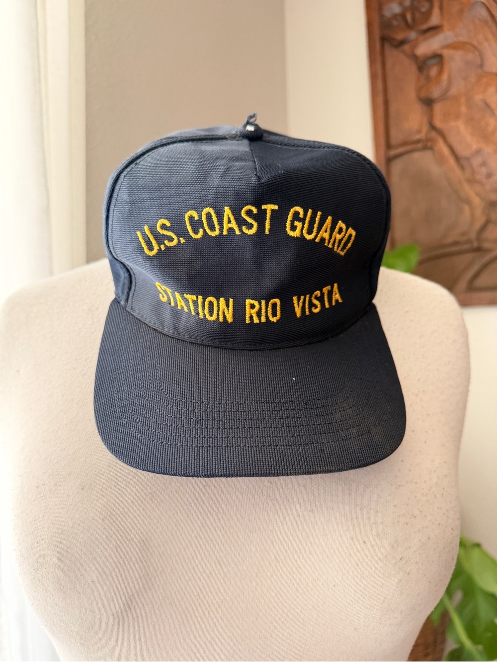 Vintage U.S. Coast Guard Station Rio Vista Navy Snapback Hat
